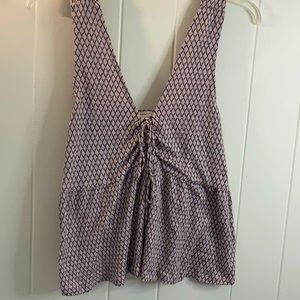Aeropostale halter blush pink navy diamond B16